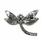 Dragonfly Rhinestone Brooch Two Pieces For Clothing DIY Crafts 2 Inch